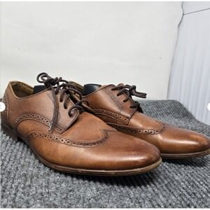 Aldo Shoes Mens Size 11 Brown Wingtip Derby Oxford Dress Lace Up Classic Leather